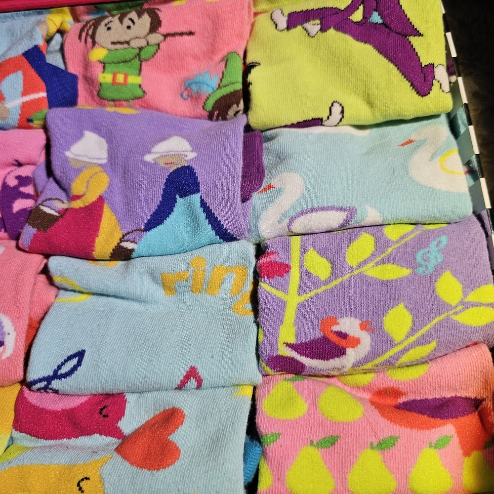 12 Days Of Christmas Sock Set In Box By Little Mismatched - Picture 11 of 16